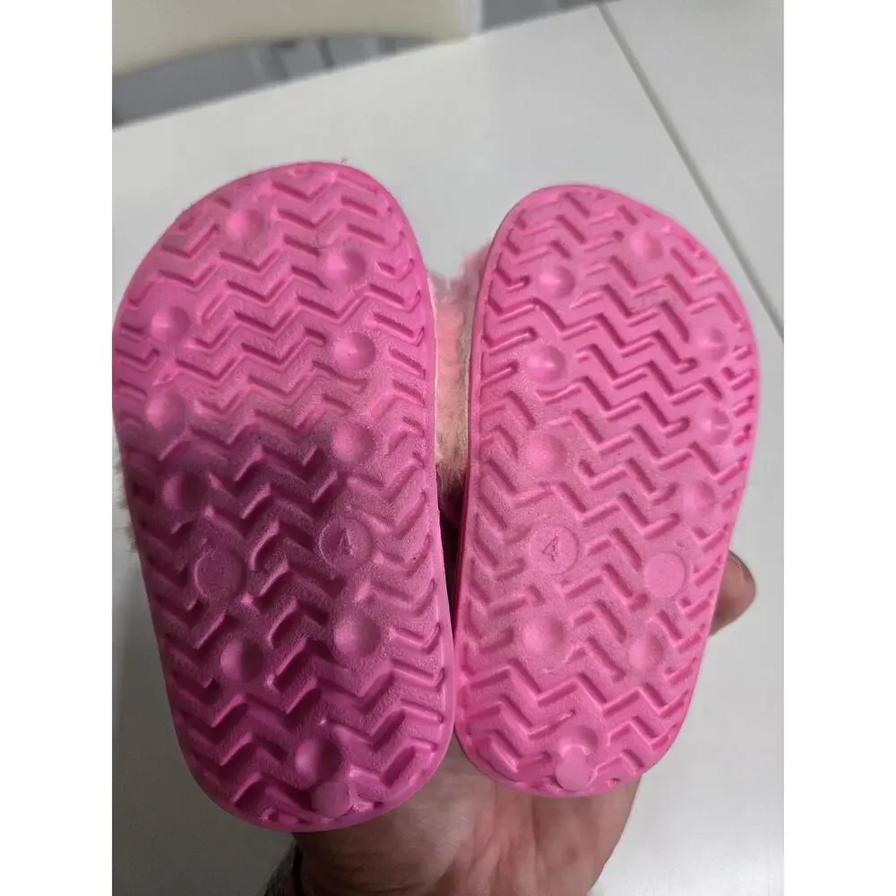 Fuzzy Rainbow Faux Fur Slides - The Children's Place - Toddler 4